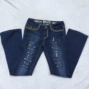 Edgy Flare Leg Skinny Jeans